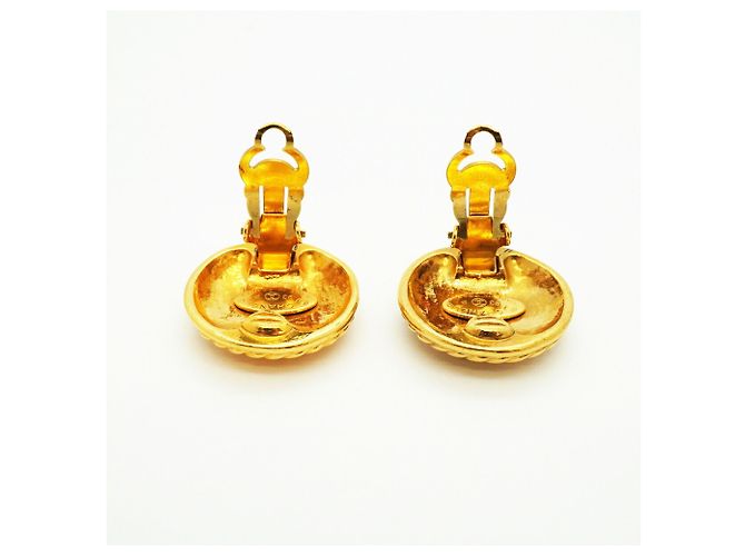 Pendientes de clip Chanel Coco Mark Circle Gold - vista 7