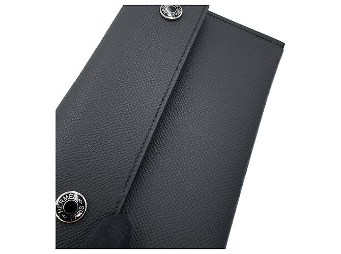 Hermès Hermes Black Epsom Leather Shoulder Wallet - view 6