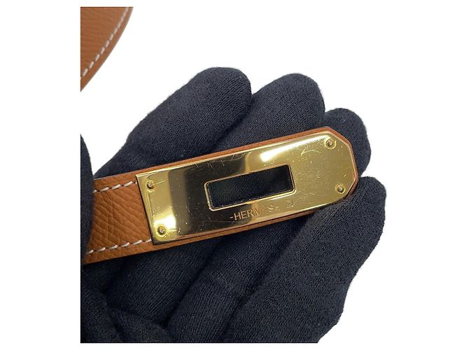 Hermès Hermes Kelly Gürtel aus Epsom Leder Gold - Ansicht 7