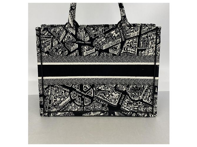 Borsa Tote Christian Dior in tela nera - vista 10