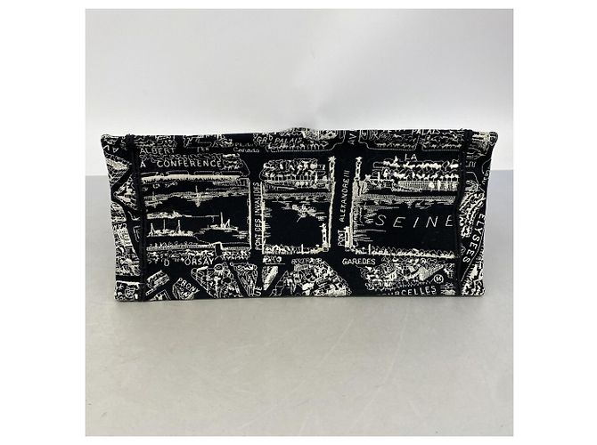 Borsa Tote Christian Dior in tela nera - vista 3