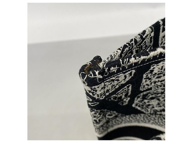 Borsa Tote Christian Dior in tela nera - vista 7