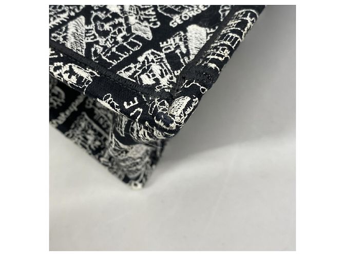 Borsa Tote Christian Dior in tela nera - vista 8