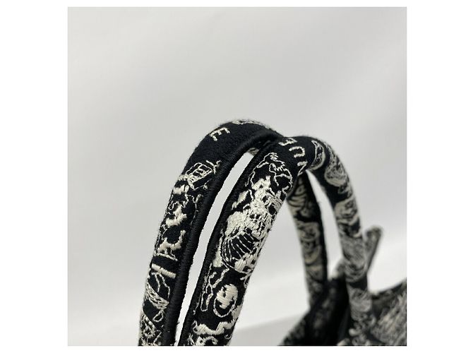 Borsa Tote Christian Dior in tela nera - vista 9