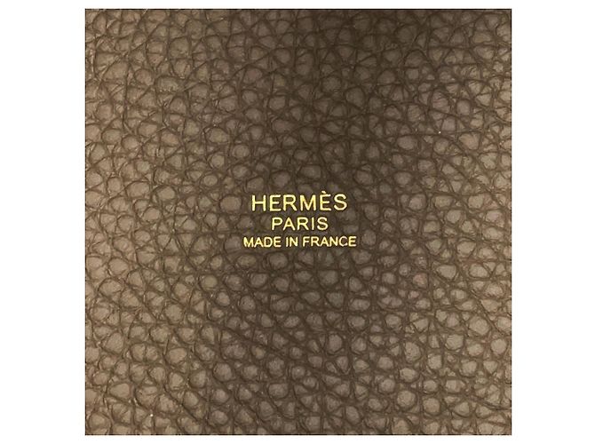 Hermès Borsa Hermes Picotin Lock PM in Etoupe Gray - vista 13