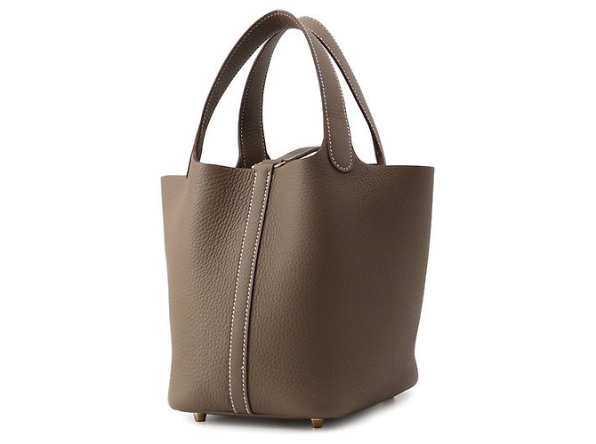 Hermès Borsa Hermes Picotin Lock PM in Etoupe Gray - vista 2