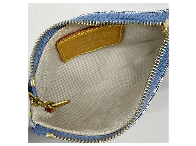 Louis Vuitton Münzbeutel in Blue Damier Denim - Ansicht 3