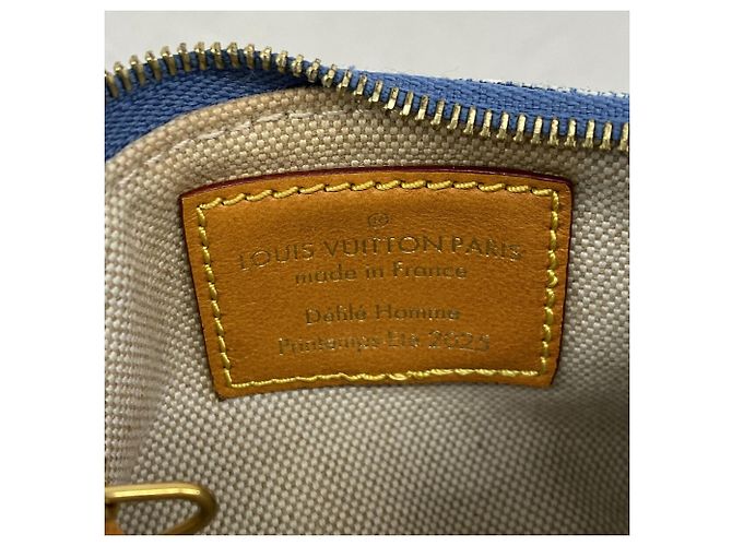 Louis Vuitton Münzbeutel in Blue Damier Denim - Ansicht 4