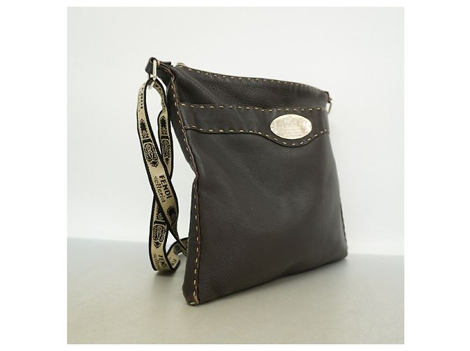 Fendi Selleria Schultertasche Dunkelbraun - Ansicht 2