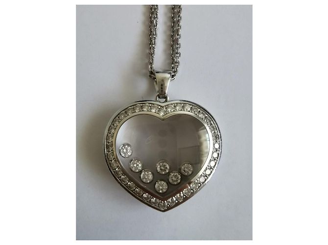 Collar Chopard Happy Curves en oro blanco de 18 quilates y diamantes - vista 5