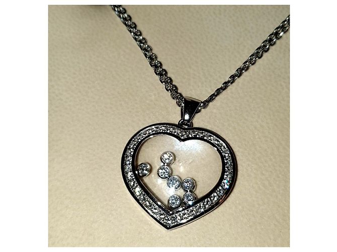 Collar Chopard Happy Curves en oro blanco de 18 quilates y diamantes - vista 6