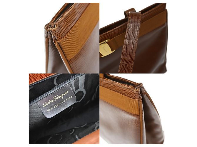 Tote Salvatore Ferragamo Vala in pelle goffrata - vista 6