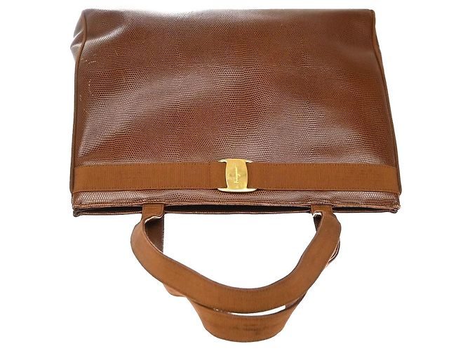 Tote Salvatore Ferragamo Vala in pelle goffrata - vista 7