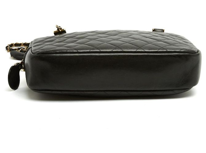 Chanel Timeless Classique Camera Bag MM Schwarzes Leder - Ansicht 5