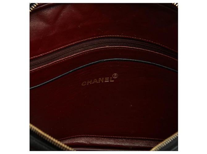 Chanel Timeless Classique Camera Bag MM Schwarzes Leder - Ansicht 8