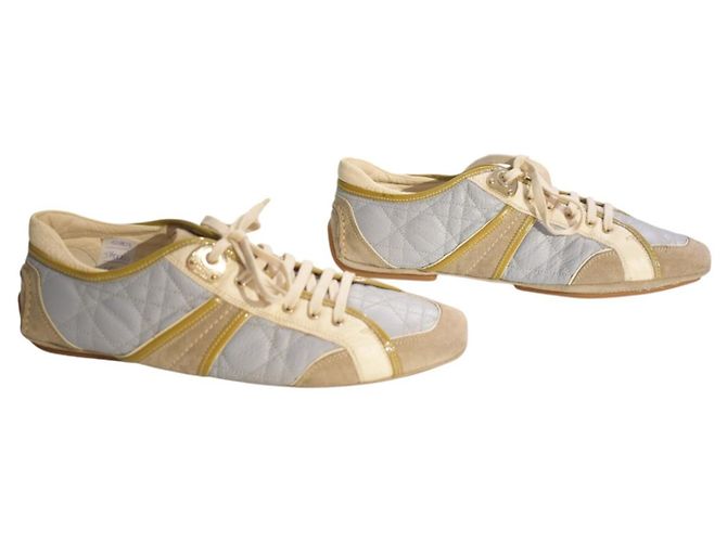 Christian Dior Sneakers da guida Cannage pelle e camoscio - vista 6