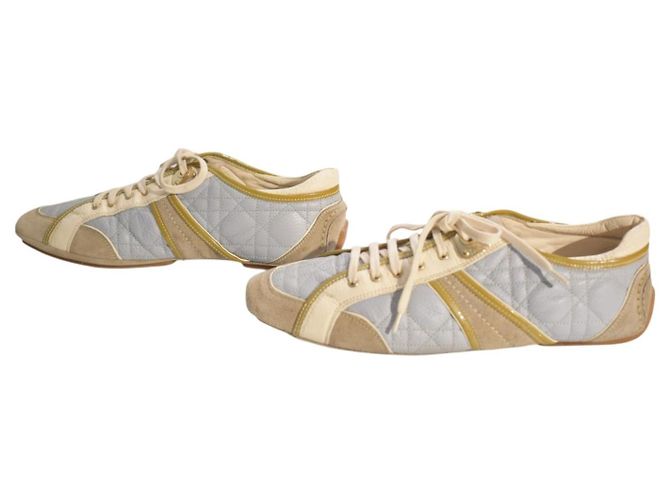 Christian Dior Sneakers da guida Cannage pelle e camoscio - vista 7