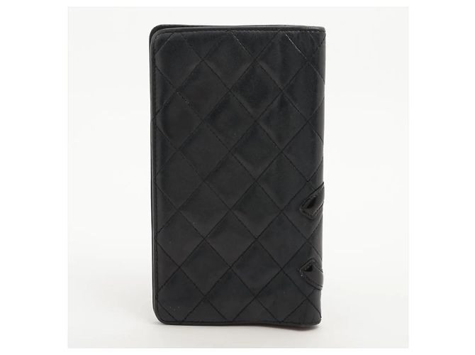 Chanel Cambon Bifold Quilted Lambskin Long Black - view 2