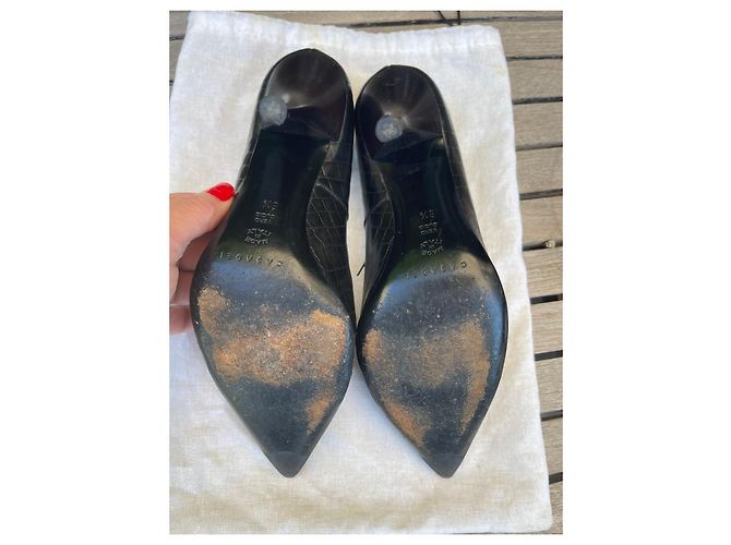 Casadei Pumps aus schwarzem Leder - Ansicht 4