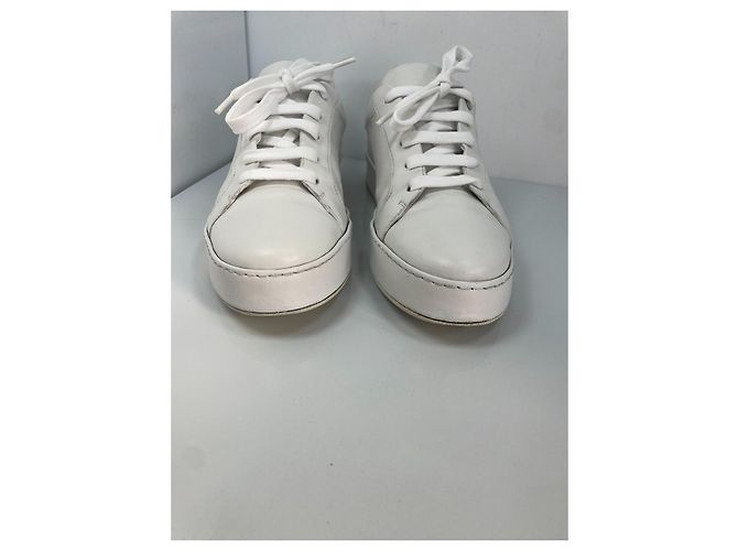 Sneakers Loro Piana in pelle bianca - vista 3