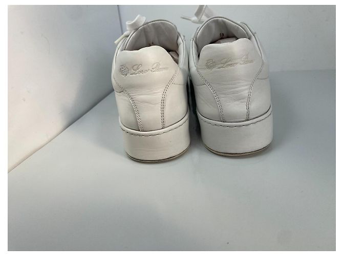 Sneakers Loro Piana in pelle bianca - vista 5