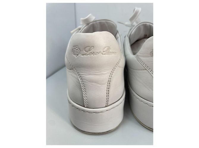 Sneakers Loro Piana in pelle bianca - vista 6