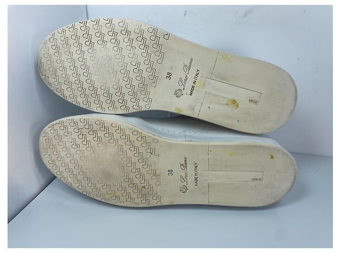 Sneakers Loro Piana in pelle bianca - vista 8
