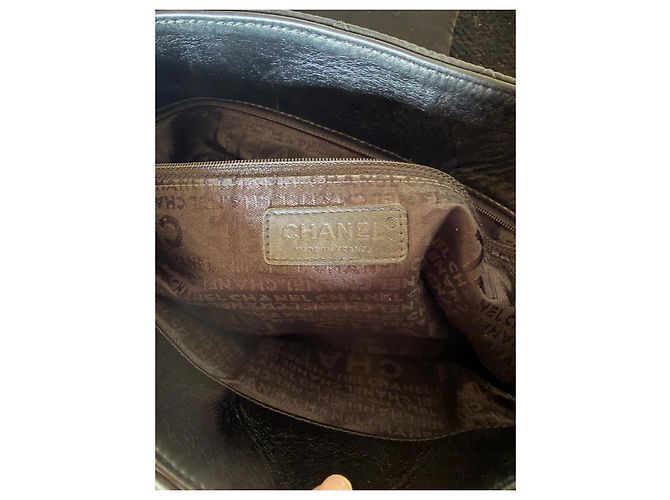 Borsa Chanel trapuntata in nylon e pelle nera - vista 11