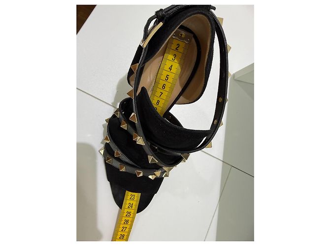 Valentino Garavani Sandali Rockstud Camoscio Nero 37.5 - vista 15