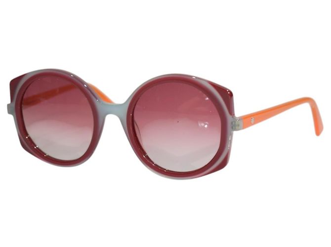 Autre Marque Gafas de sol redondas FACE À FACE Paris Wonder 1 - Acetato Burdeos y Naranja - vista 5