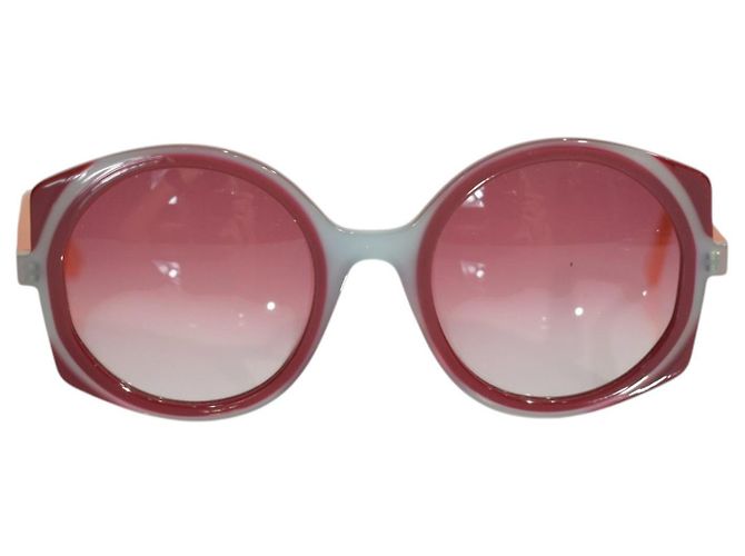 Autre Marque Gafas de sol redondas FACE À FACE Paris Wonder 1 - Acetato Burdeos y Naranja - vista 6