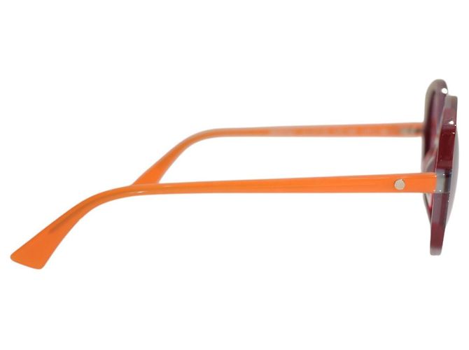 Autre Marque Gafas de sol redondas FACE À FACE Paris Wonder 1 - Acetato Burdeos y Naranja - vista 7