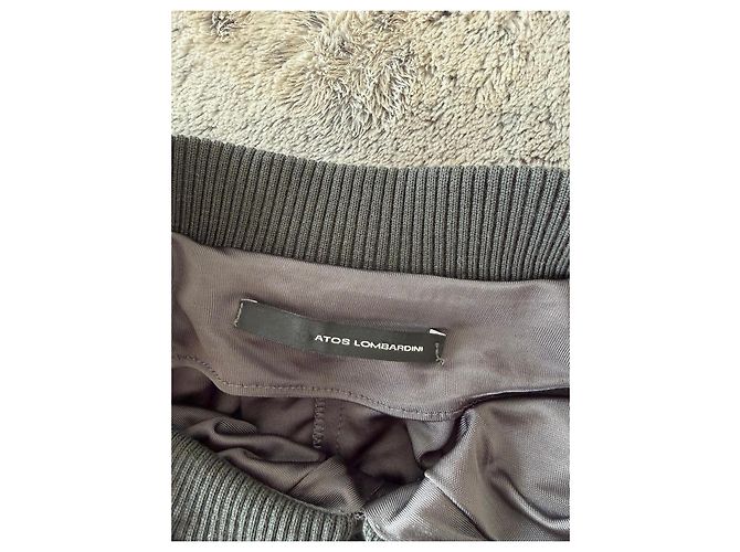 Autre Marque Top Atos Lombardini gris de viscosa plisada cuello drapeado - vista 10