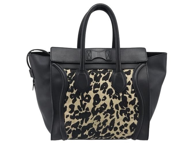 Céline Celine Luggage Printed Canvas and Leather Mini - vista 2