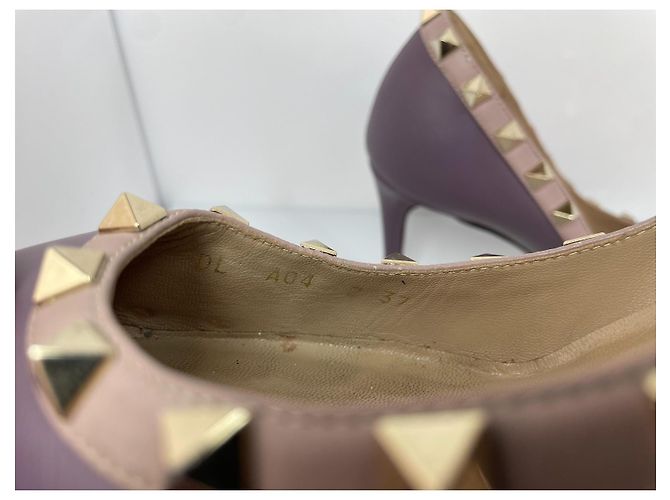 Décolleté Valentino Garavani Rockstud in pelle - Viola - vista 12