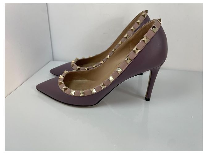 Décolleté Valentino Garavani Rockstud in pelle - Viola - vista 3