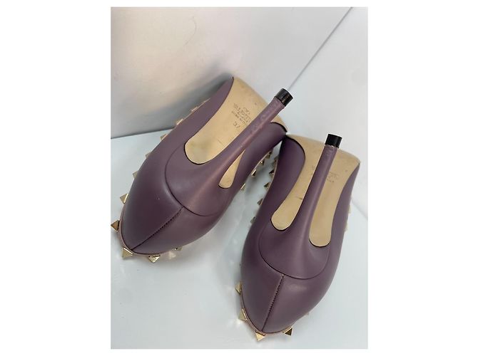 Décolleté Valentino Garavani Rockstud in pelle - Viola - vista 7