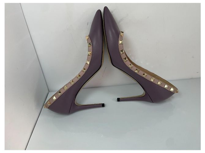 Décolleté Valentino Garavani Rockstud in pelle - Viola - vista 8