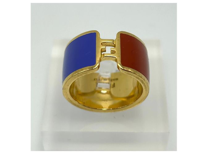 Anello Fendi The Fendista Size L Blu/Magenta/Oro - vista 10
