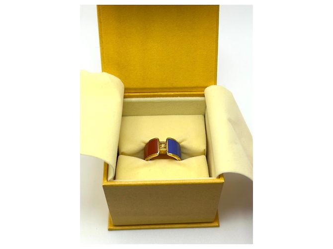 Anello Fendi The Fendista Size L Blu/Magenta/Oro - vista 13