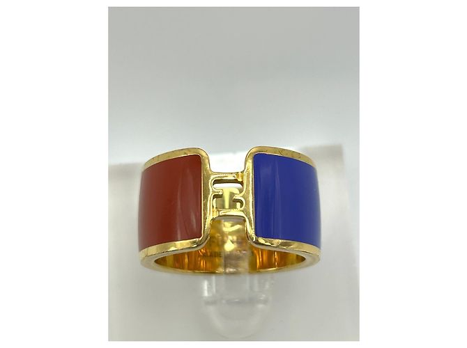 Anello Fendi The Fendista Size L Blu/Magenta/Oro - vista 5