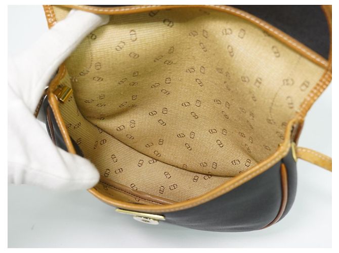 Borsa a tracolla Christian Dior CD in tela e pelle - vista 4