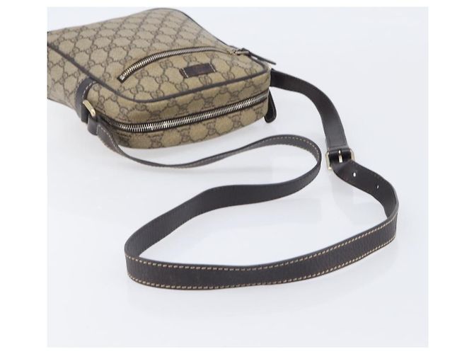Gucci Messenger-Tasche mit Fronttasche mit Reißverschluss aus GG coated Canvas medium - Ansicht 7