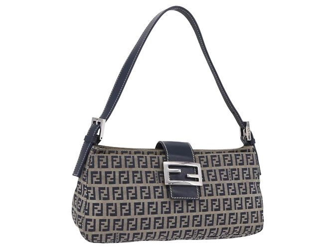 Borsa Fendi Baguette Zucca Canvas Small - vista 3