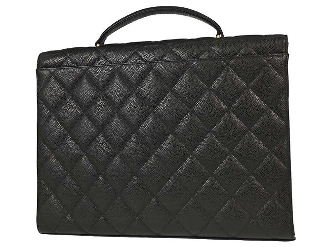 Chanel Vintage Two-Tone Kelly Top Handle Quilted Caviar Jumbo - vue 2