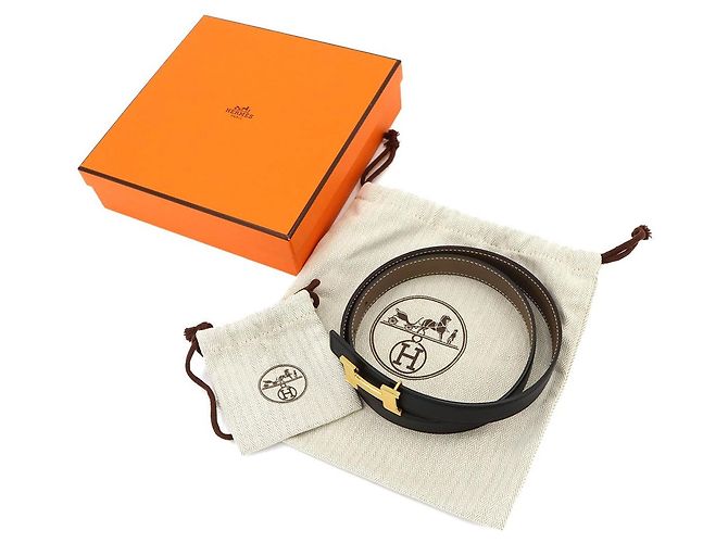 Hermès Cinturón reversible Hermes Mini Constance Guilloché - vista 2