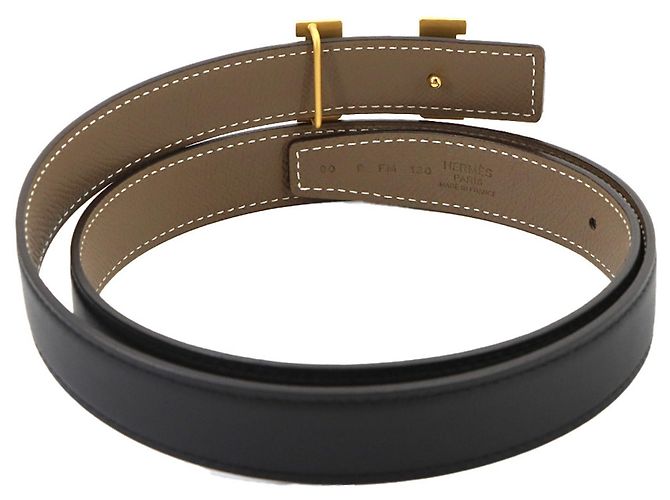 Hermès Cinturón reversible Hermes Mini Constance Guilloché - vista 3