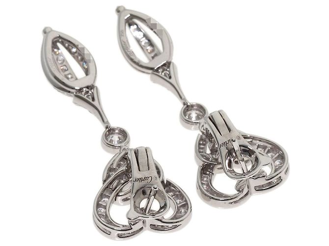 Orecchini Cartier Nuage in diamanti e oro bianco 18K - vista 2