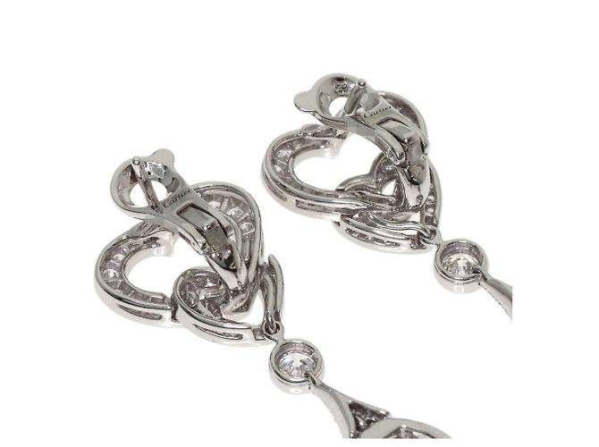 Orecchini Cartier Nuage in diamanti e oro bianco 18K - vista 3