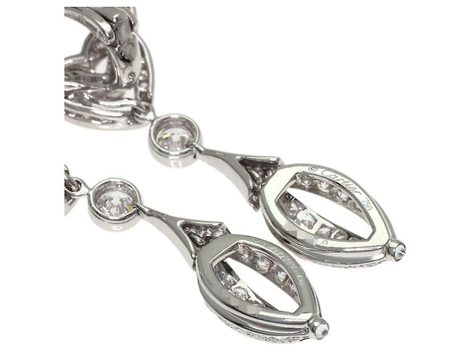 Orecchini Cartier Nuage in diamanti e oro bianco 18K - vista 4